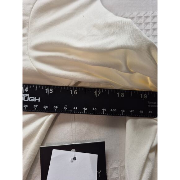 Harper & Ivy T-Shirt Women Sz Small White Long Sleeve Crew Neck Graphic Soft - Picture 5 of 7